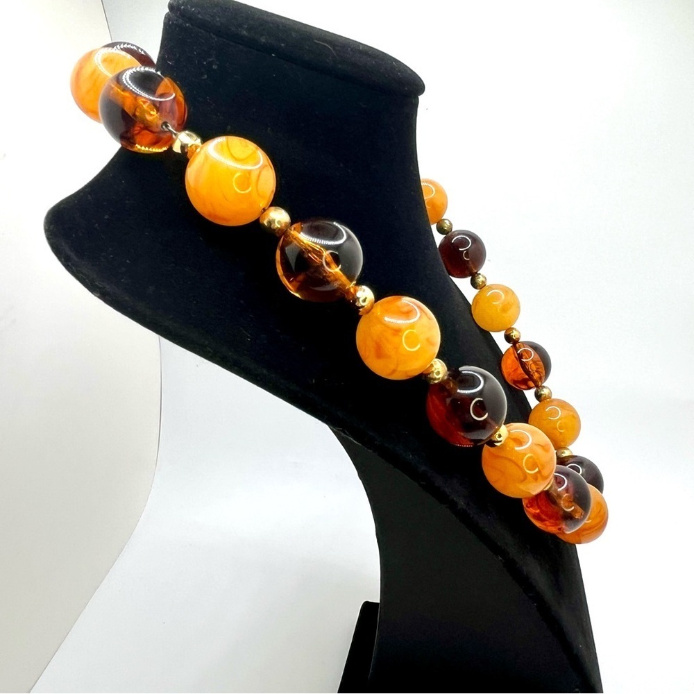 Vintage Napier Lucite Bead Necklace & Earrings Set - Picture 6 of 15